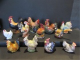 Assorted Odd Chicken Figurines & Salt/Pepper