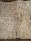 Assorted Linens: Crocheted Dresser Scarf--49 1/2