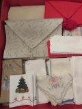 (3) Table Runners & Assorted Linen Napkins