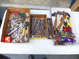 (3) Boxes of Assorted Hand Tools and Wrenches