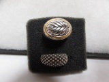 (2) Sterling Silver Rings Size 6 1/2 and Size 7 1/2