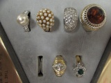 (6) Costume Jewelry Rings--