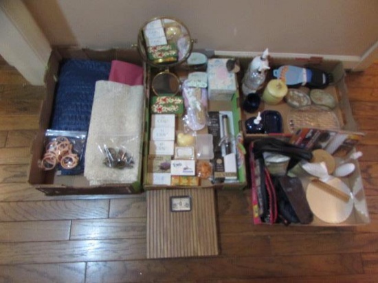 (4) Boxes of Bathroom Accessories:  (2) Shower