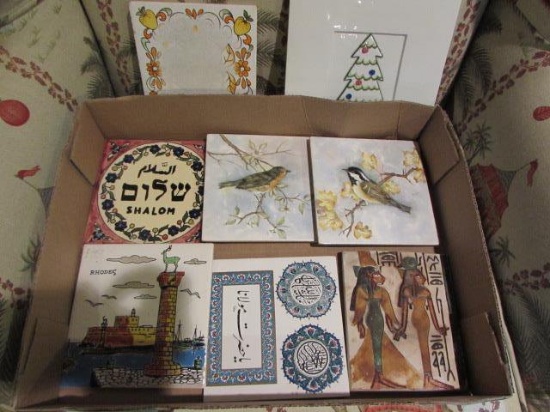 Box of Painted Tiles