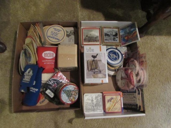 (2) Boxes of Assorted Paper Coasters from Around