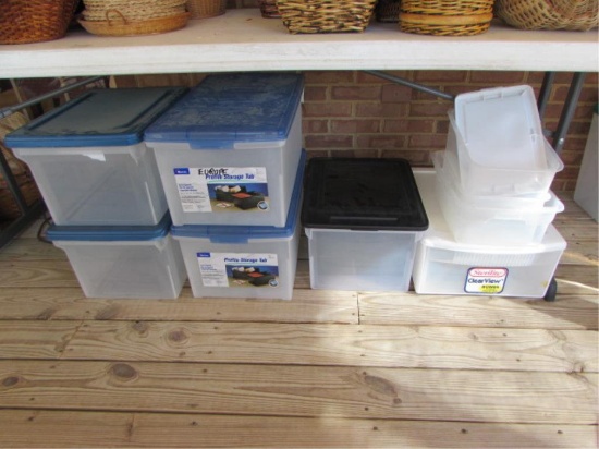 Assorted Plastic Storage Containers