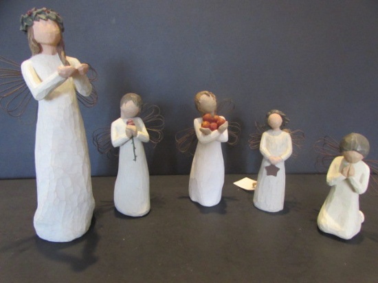 (5) Willow Tree Figurines:  Angel of Christmas