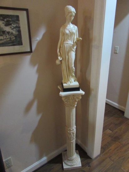 A. Santini 25" Alabaster Figurine of Classic