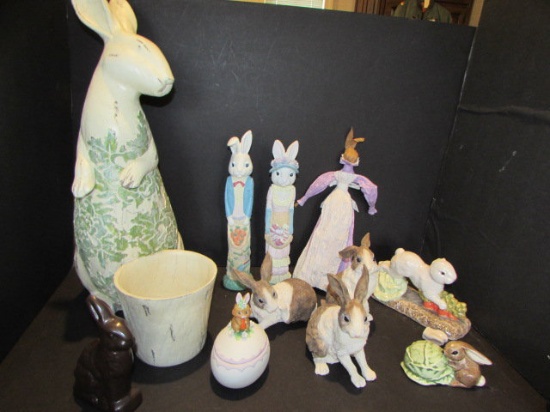 Assorted Rabbit Figurines, etc.