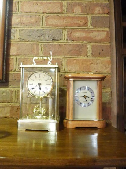 (2) Clocks, (1) Wooden Waltham Made in Taiwan--5