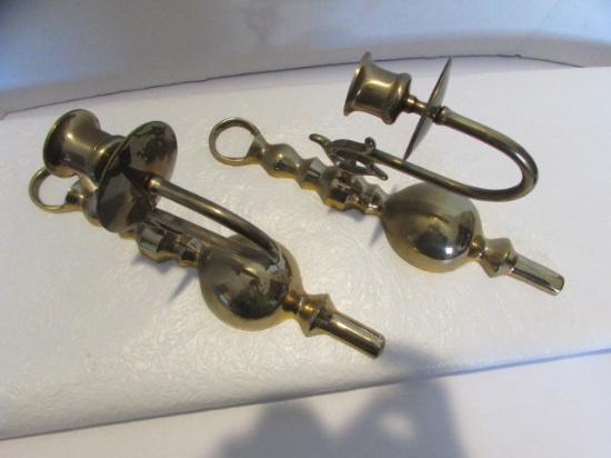 (2) Brass Wall Sconces