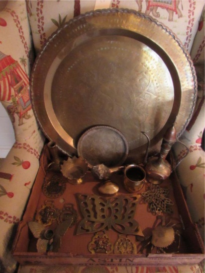Assorted Brass Decorative Accessories: