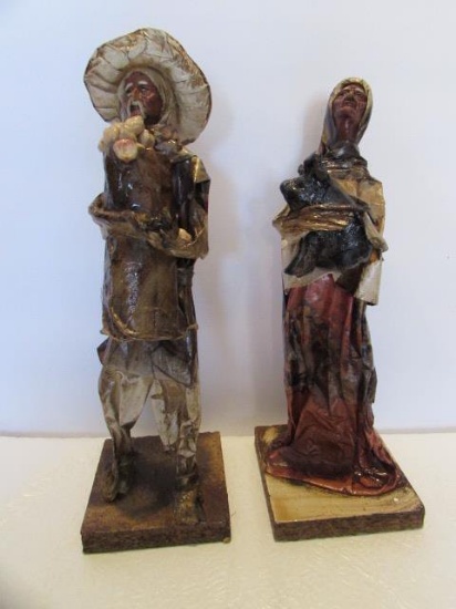 (2) Paper Mache Figurines (Mexico)