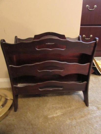 Wooden Magazine Stand