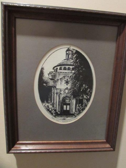 Framed & Matted Print--West Hall, Valdosta State
