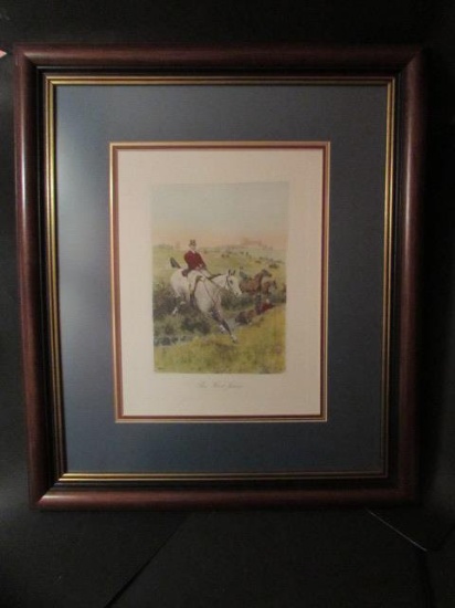 Framed & Triple Matted Print "The First Jump"--