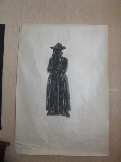 Brass Rubbing From A Church in Great Britain.