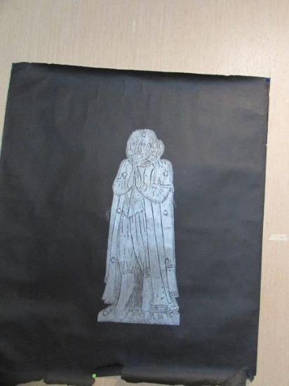 Brass Rubbing From A Church in Great Britain.