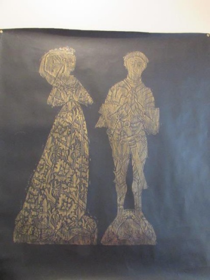 Brass Rubbing From A Church in Great Britain.
