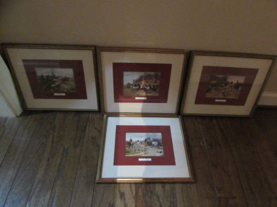 (4) Framed & Matted Prints by George Wright:  A