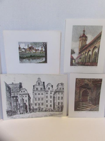 (3) German Prints & (1) Stockholm Print