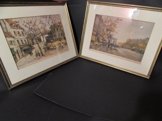 (2) Framed & Matted Prints--15 3/4" x 12 1/2"
