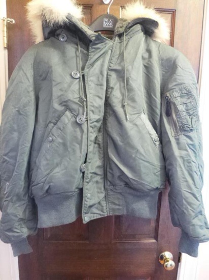 USAF Air Crew Jacket with Attached Hood--Size