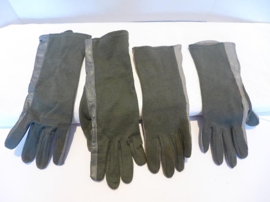 (2) Pair of USAF Summer Flying Gloves, 1984 Size