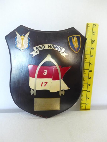 USAF "Red Horse" Award Plaque engraved "Cpt Bob