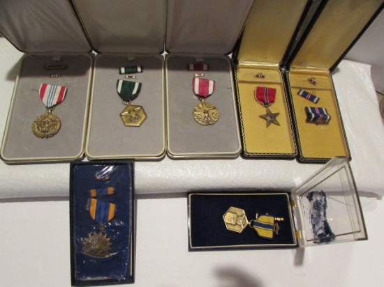 (7) Military Medals in Original Presentation Boxes