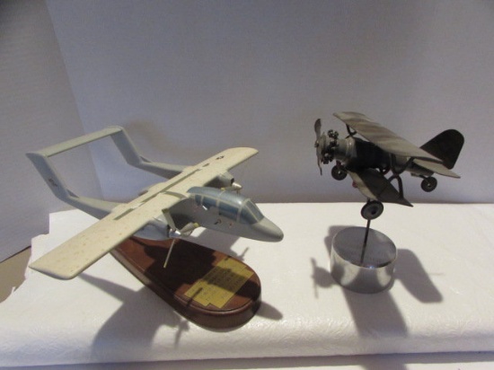 (2) Metal Airplane Awards:  OV-10 Bronco with