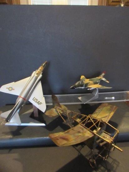 (3) Metal Model Airplanes