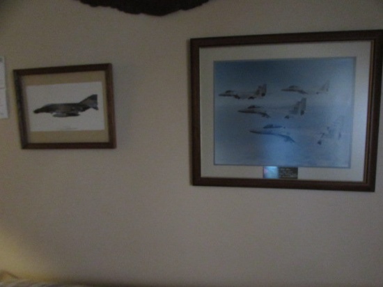 Framed & Matted Photograph of (4) USAF Jets with