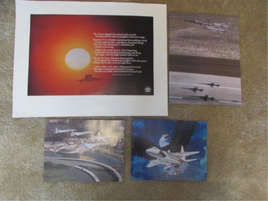 (2) 8" x 11" Pictures of USAF F-15 Eagle, 11" x