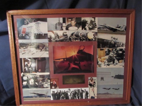 Collage of Photographs with Brass Plate engraved"