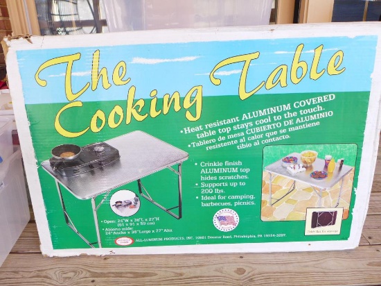 Aluminum Cooking Folding Table--24" x 36", 27"