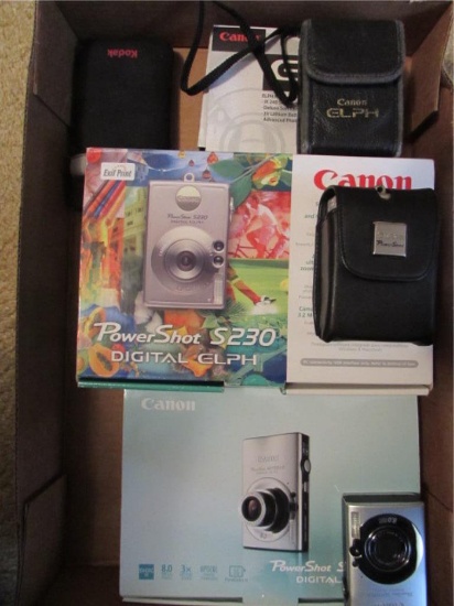 (2) Canon Digital Cameras & (1) Canon Camera: