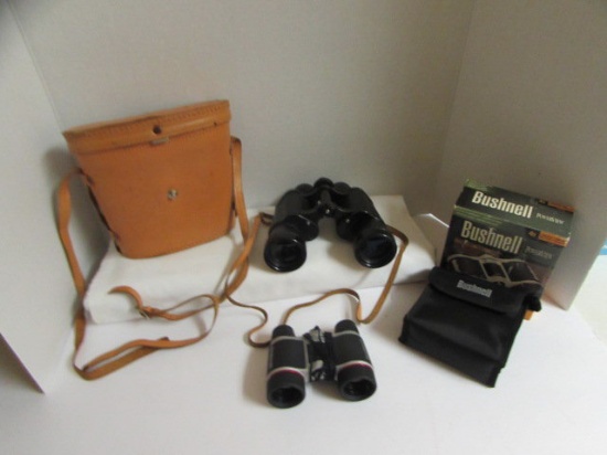 Vintage Omega Field Binoculars with Leather