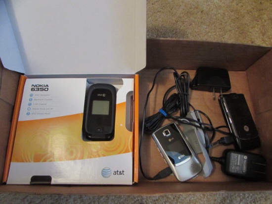 Nokia 6350 Flip Cell Phone (AT&T), Motorola Razor