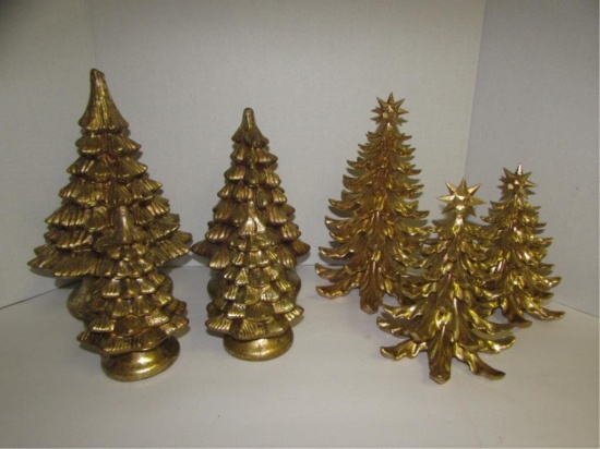 Set of (4) Ceramic Christmas Trees, Set of (3)