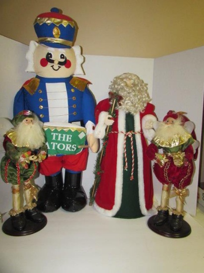 Cloth Soldier 31" High Christmas Figure 24" High,