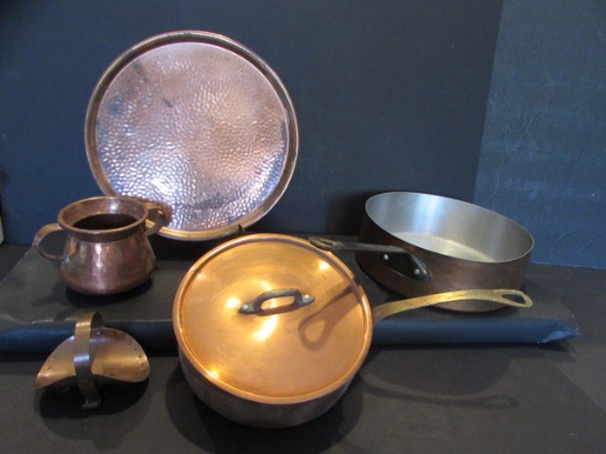 Assorted Copper Items:  :  Pot, Covered Pot,