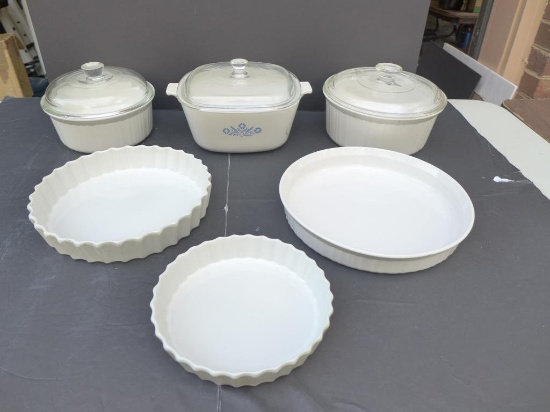 Corning Ware Pie Plates & Covered Casseroles