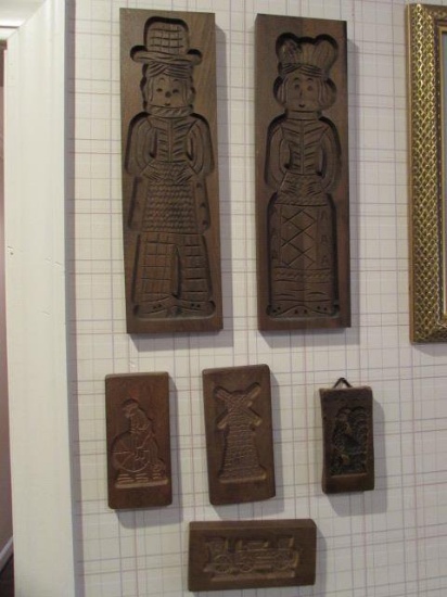 (6) Vintage Wooden Molds
