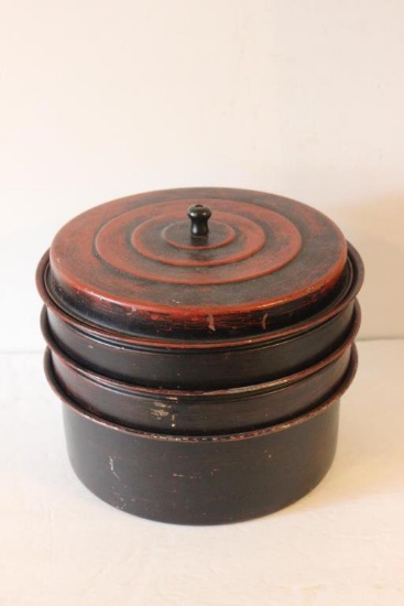 Vintage Stacking 3-Part Food Storage Pan