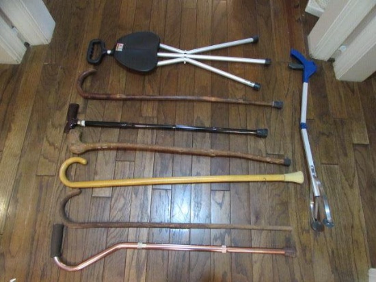 (7) Walking Sticks & (1) Grabber