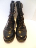 Pair of Black Air Force Tie Boots, Size 8 D Dated