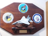 Wooden USAF Award Plaque with Brass Plate