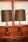 (2) Currier & Ives Table Lamps, 32 1/2