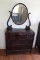 Antique Chest of Drawers with Beveled Swing